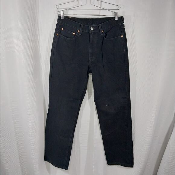 LEVI'S! LEVI STRAUSS & CO.! CLASSIC BLACK DENIM RELAXED JEANS, 550! SZ 32 X 42 - Picture 2 of 13